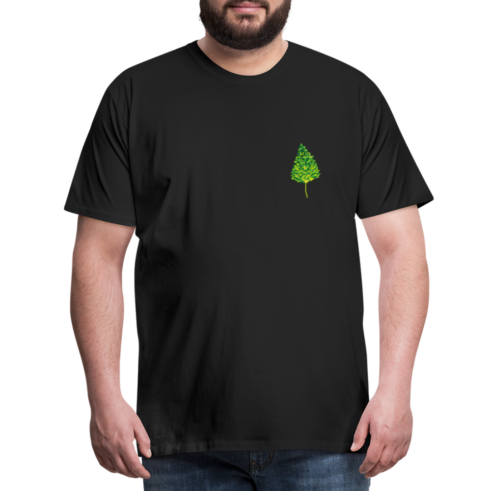 Das Blatt - Männer T-Shirt - Schwarz
