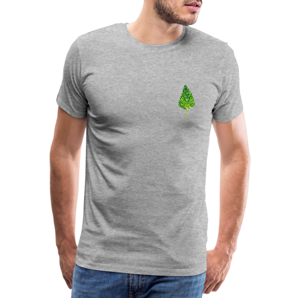 Das Blatt - Männer T-Shirt - Grau meliert