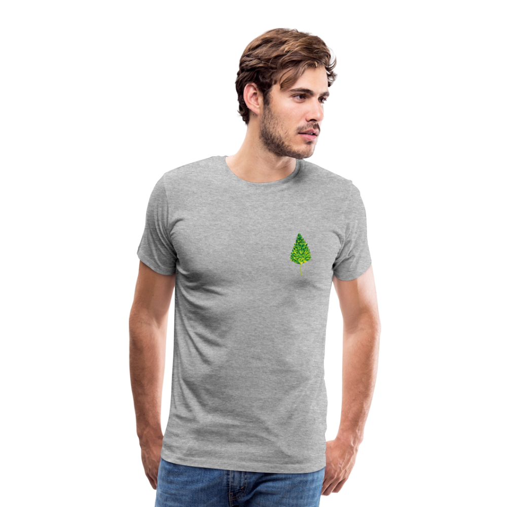 Das Blatt - Männer T-Shirt - Grau meliert