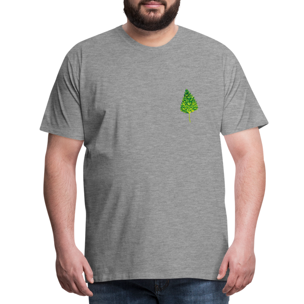 Das Blatt - Männer T-Shirt - Grau meliert