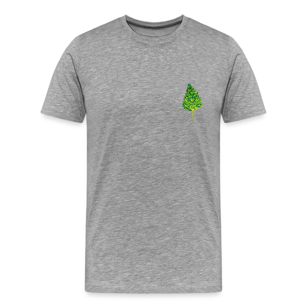 Das Blatt - Männer T-Shirt - Grau meliert