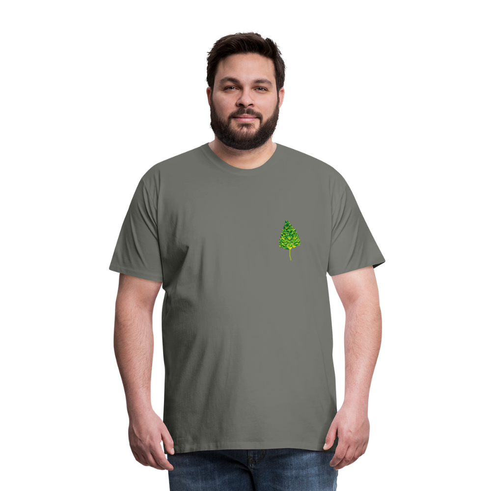 Das Blatt - Männer T-Shirt - Asphalt