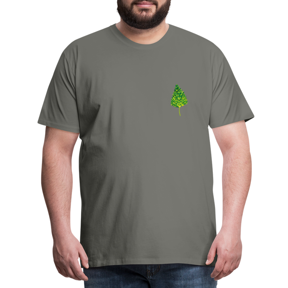 Das Blatt - Männer T-Shirt - Asphalt