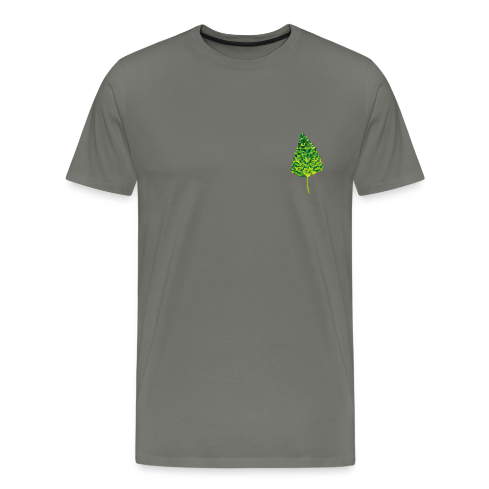 Das Blatt - Männer T-Shirt - Asphalt