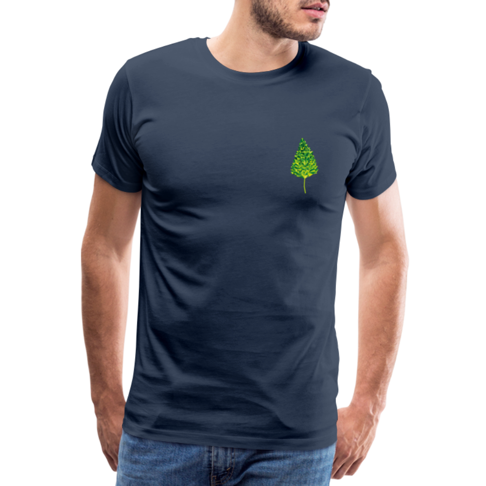 Das Blatt - Männer T-Shirt - Navy