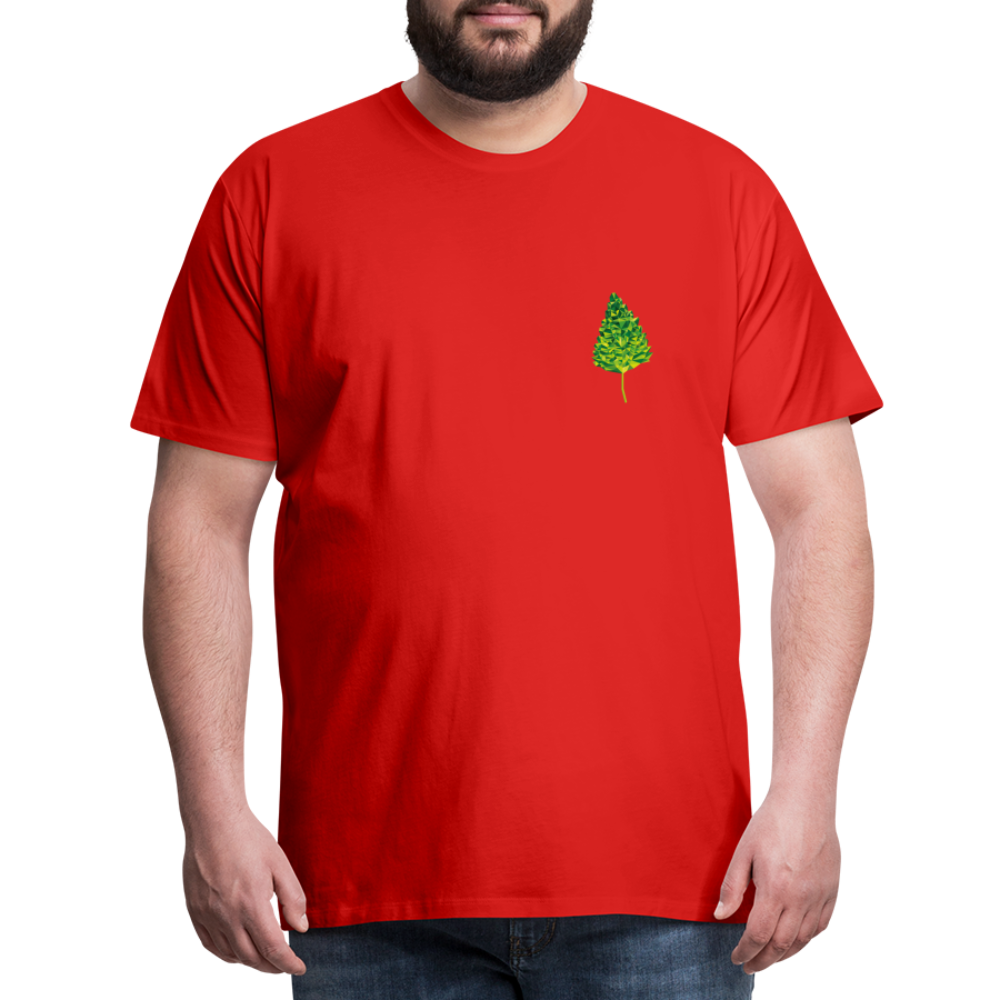 Das Blatt - Männer T-Shirt - Rot