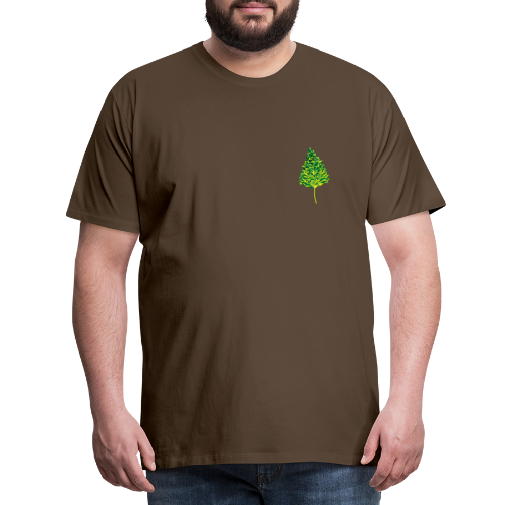 Das Blatt - Männer T-Shirt - Edelbraun
