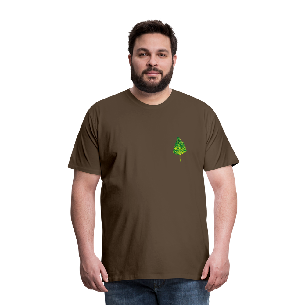 Das Blatt - Männer T-Shirt - Edelbraun