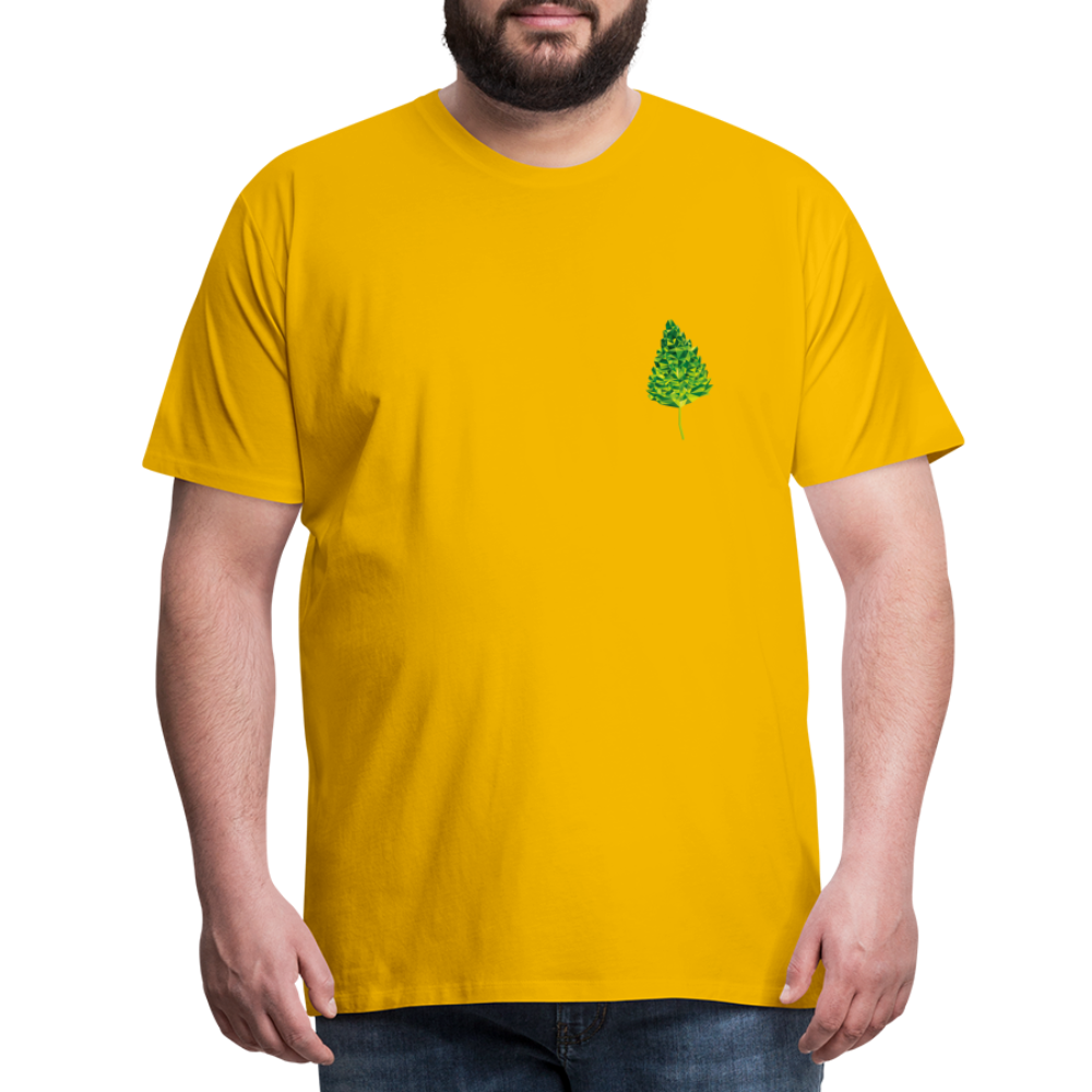 Das Blatt - Männer T-Shirt - Sonnengelb