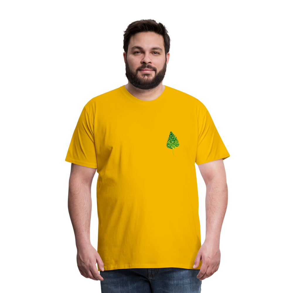 Das Blatt - Männer T-Shirt - Sonnengelb