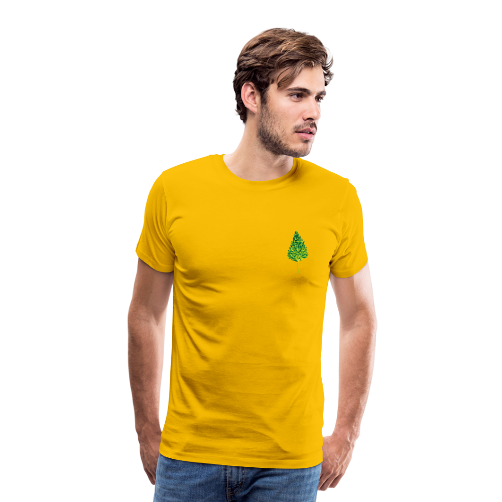 Das Blatt - Männer T-Shirt - Sonnengelb