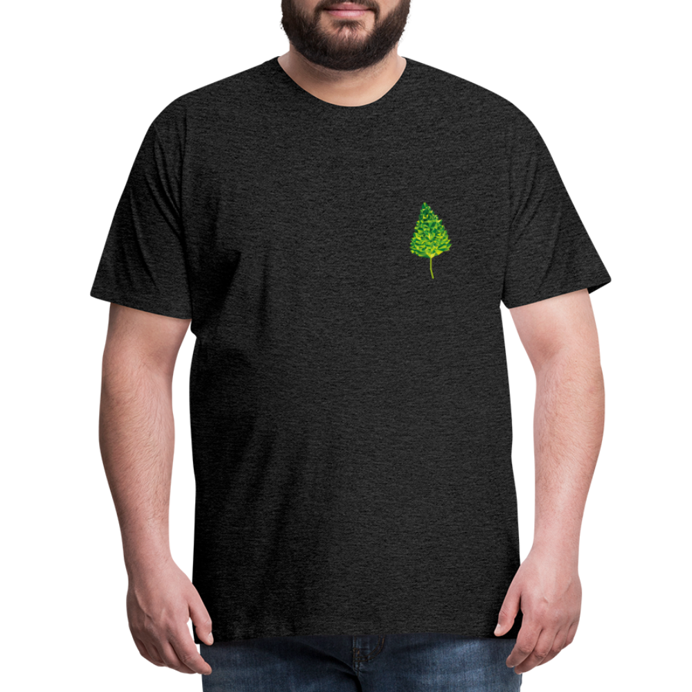 Das Blatt - Männer T-Shirt - Anthrazit