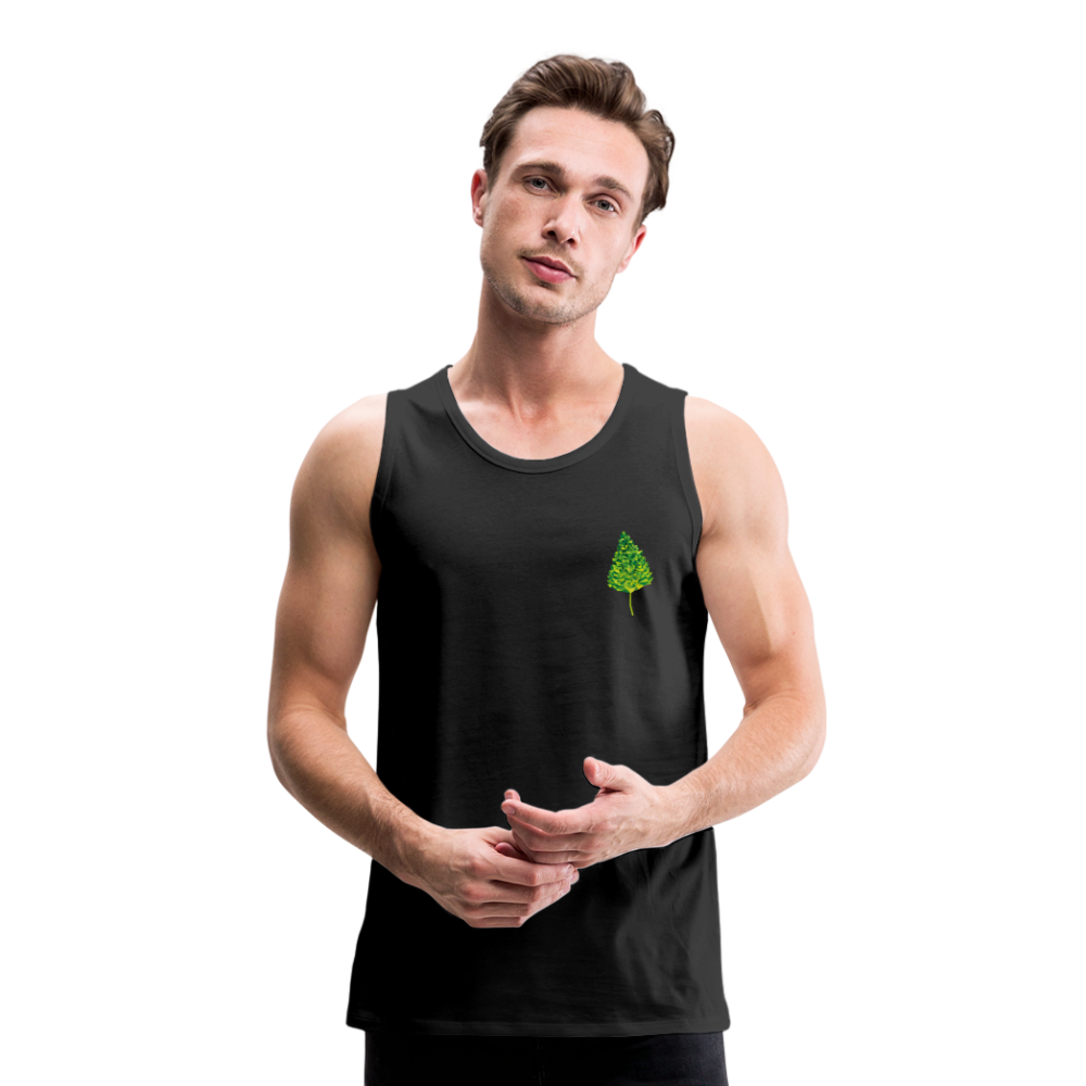 Das Blatt - Männer Tank Top - Schwarz