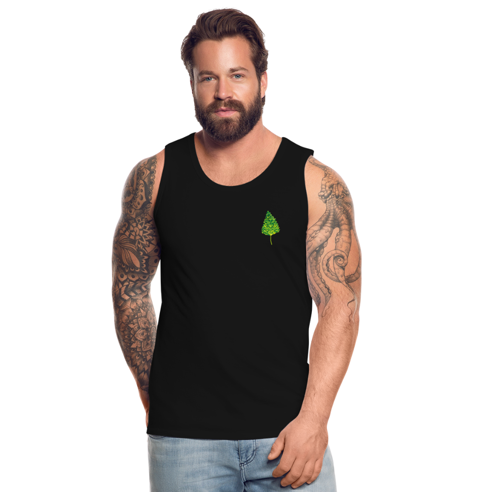 Das Blatt - Männer Tank Top - Schwarz