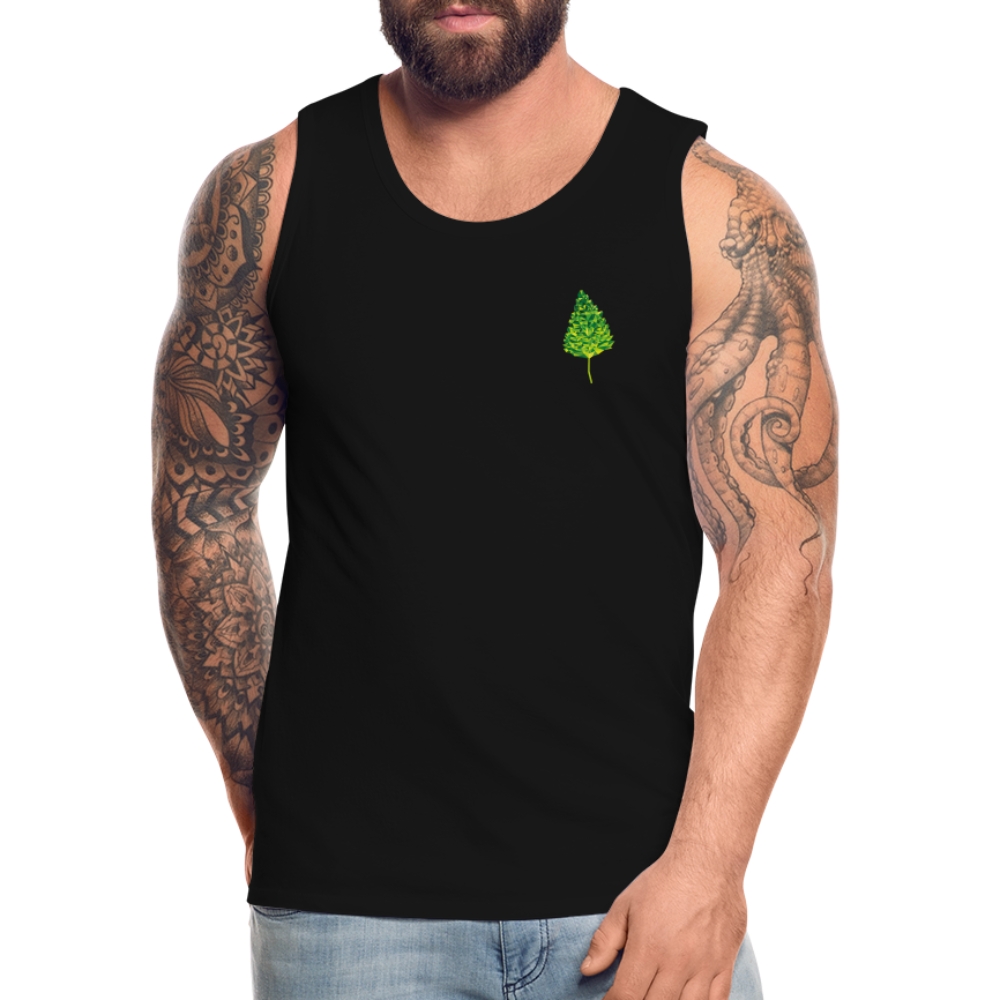 Das Blatt - Männer Tank Top - Schwarz