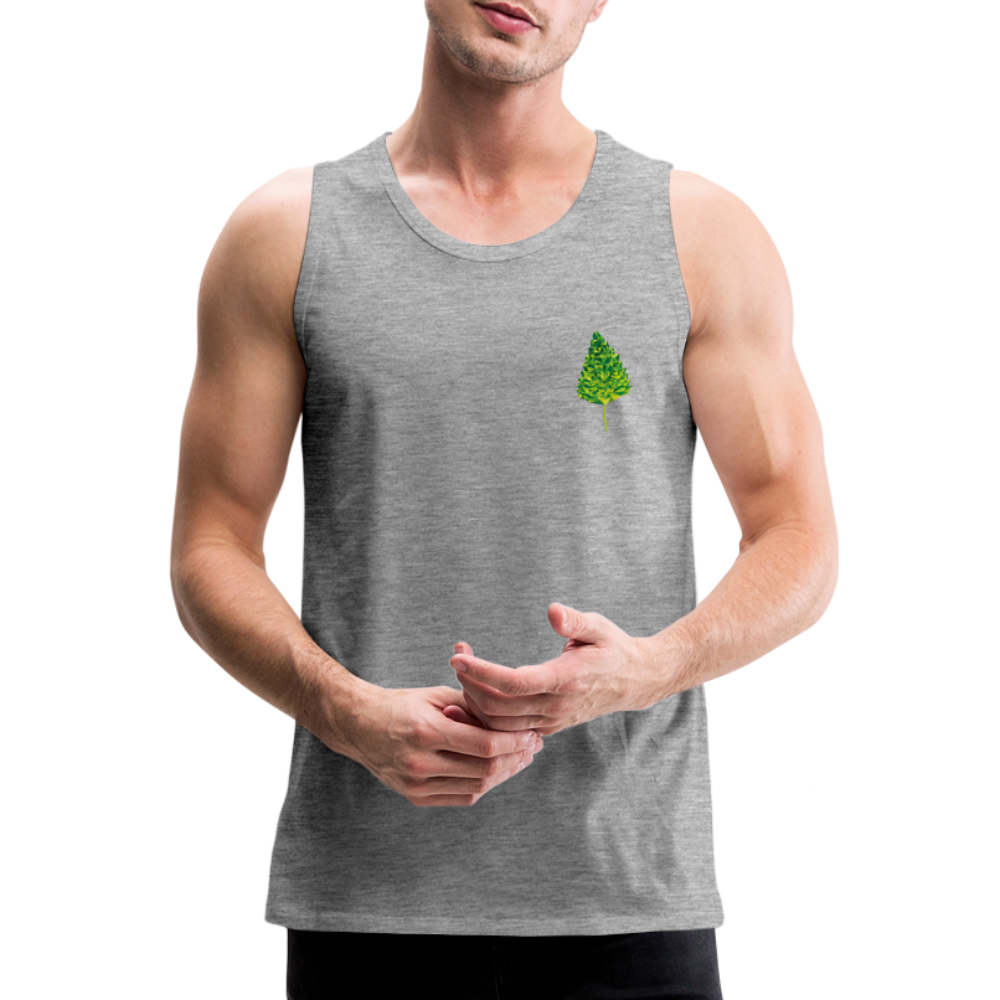 Das Blatt - Männer Tank Top - Grau meliert