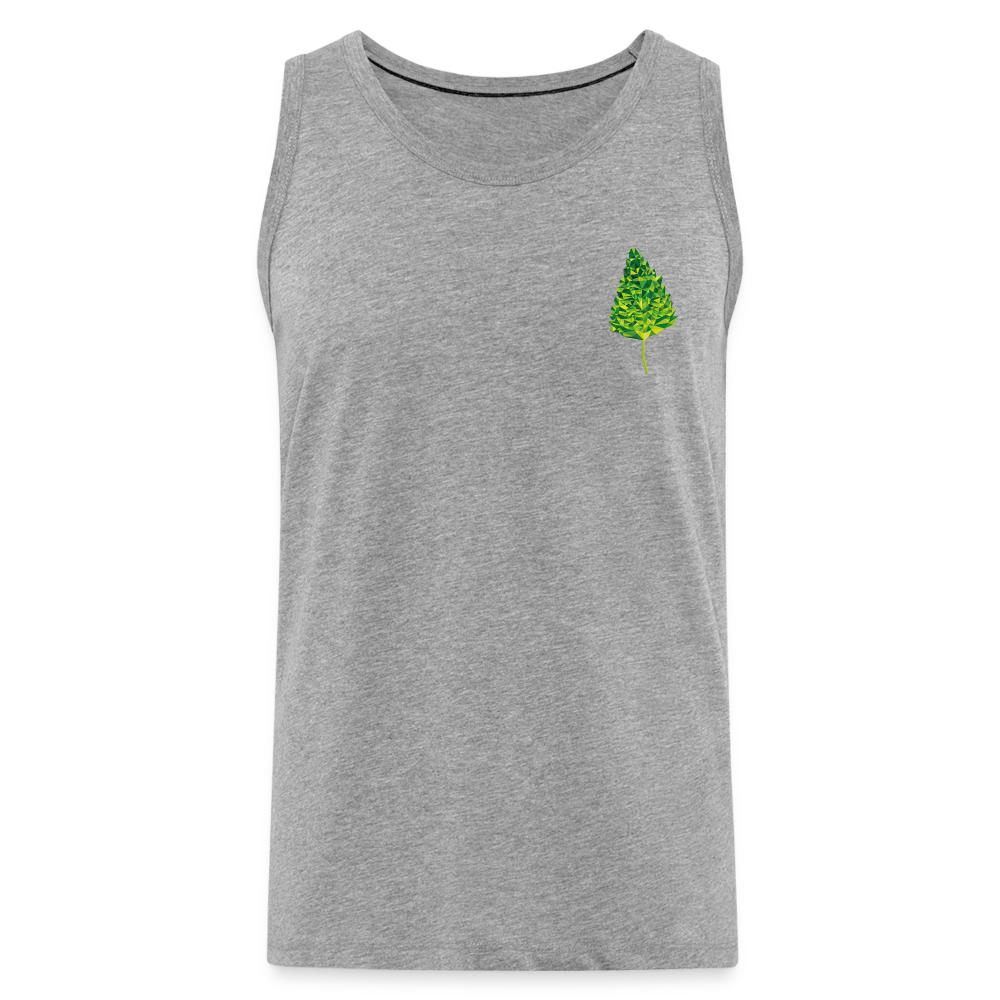 Das Blatt - Männer Tank Top - Grau meliert