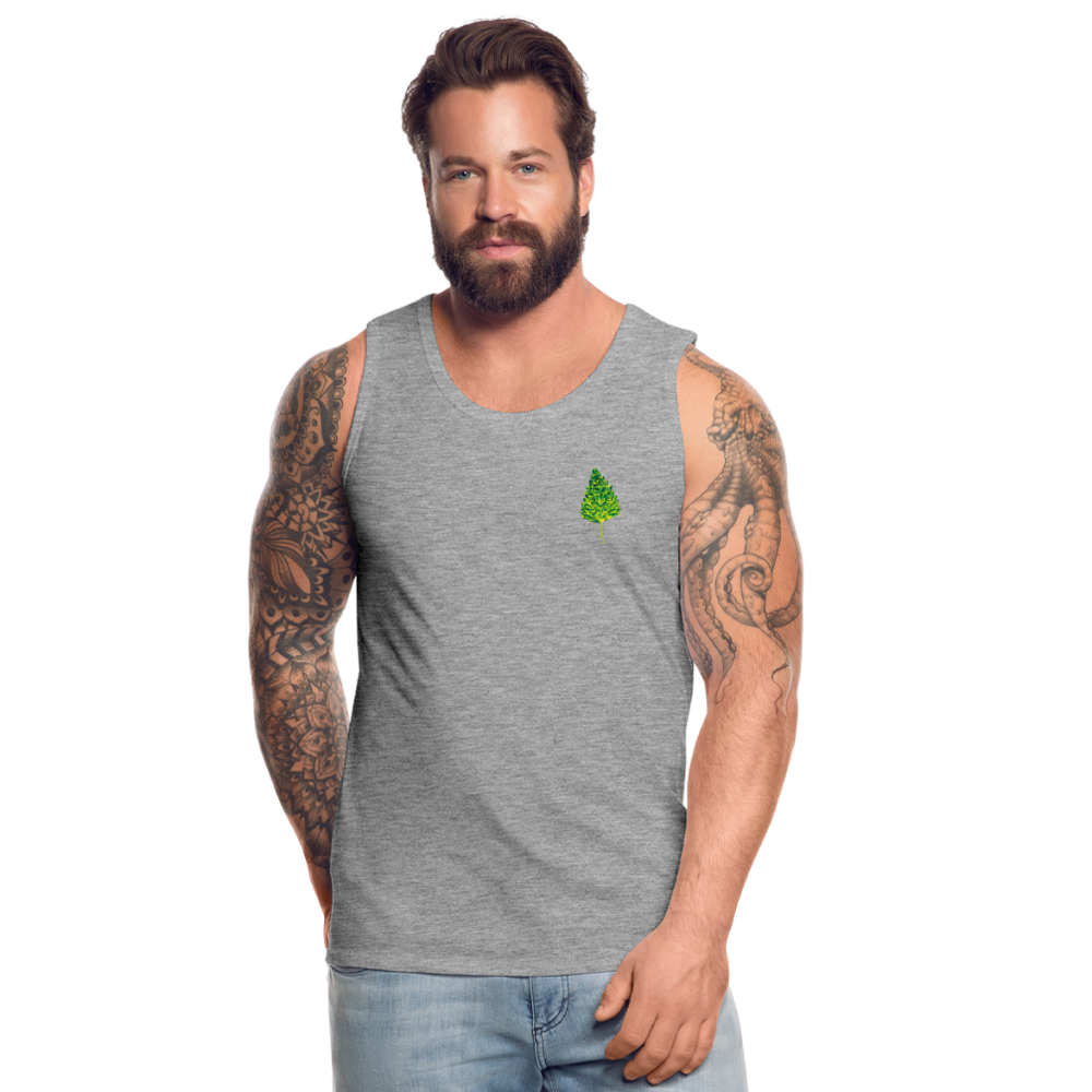 Das Blatt - Männer Tank Top - Grau meliert
