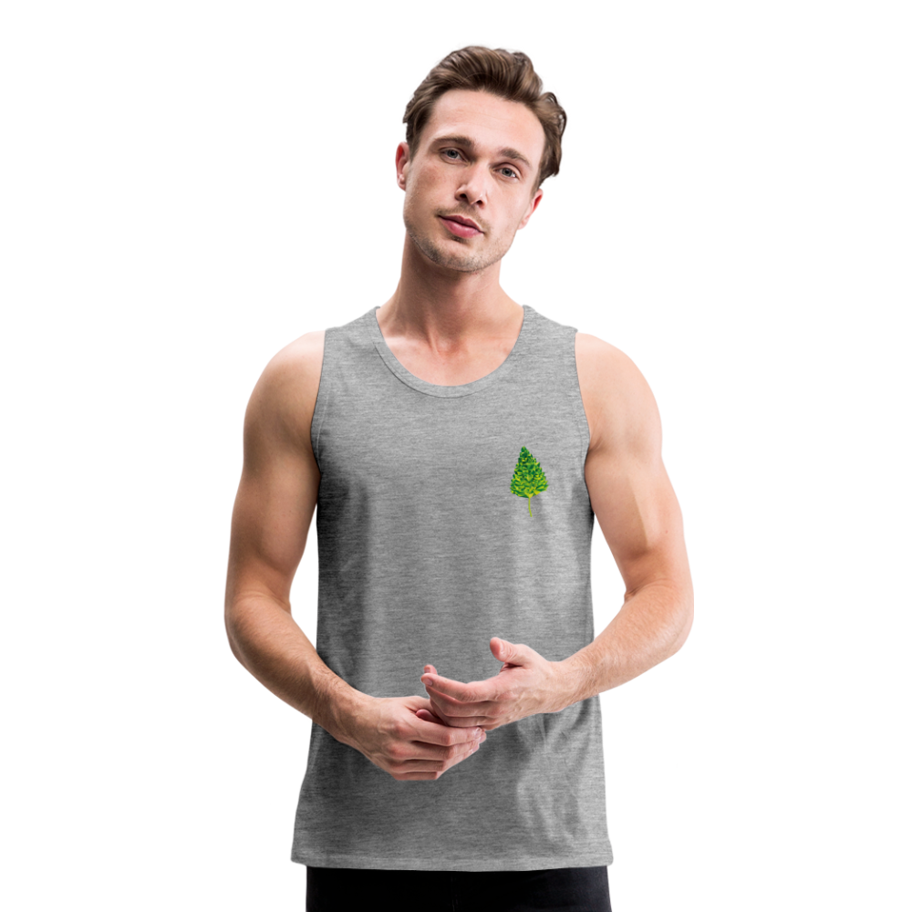 Das Blatt - Männer Tank Top - Grau meliert