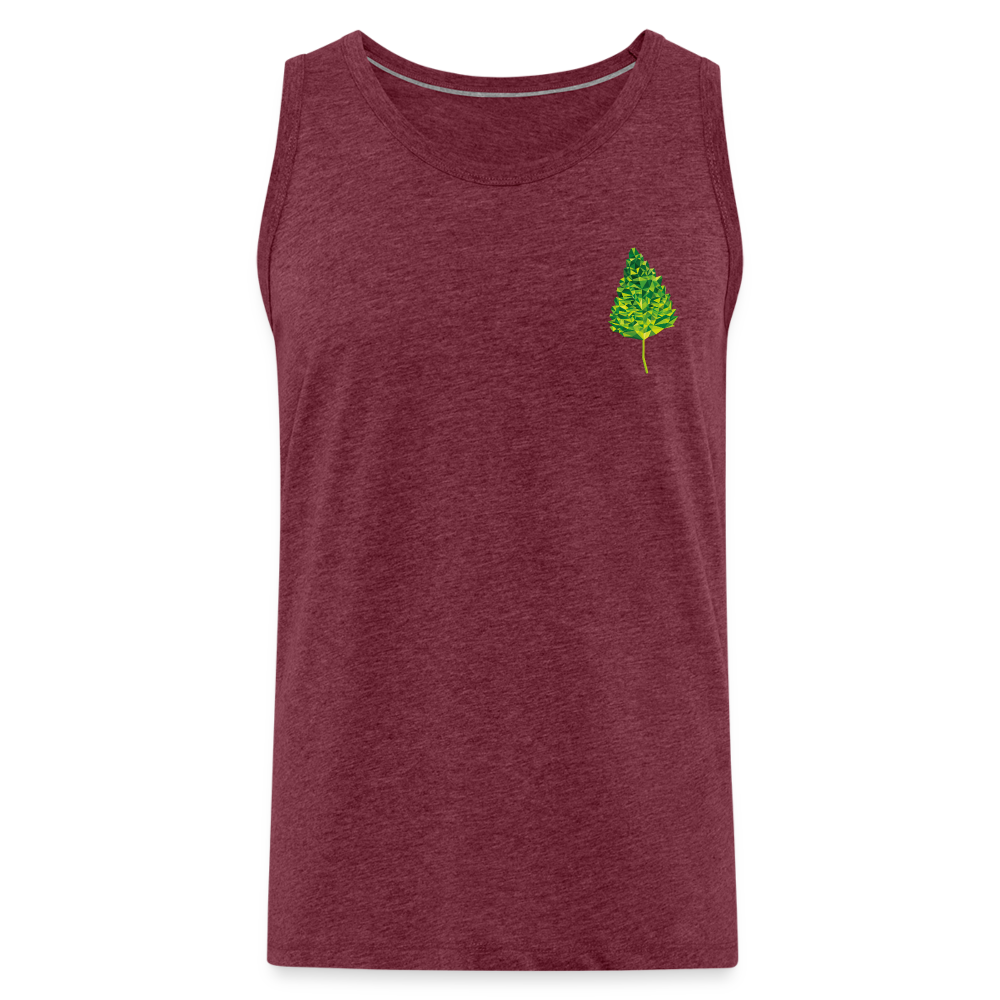 Das Blatt - Männer Tank Top - Bordeauxrot meliert