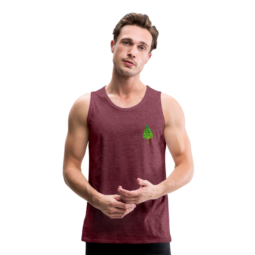Das Blatt - Männer Tank Top - Bordeauxrot meliert