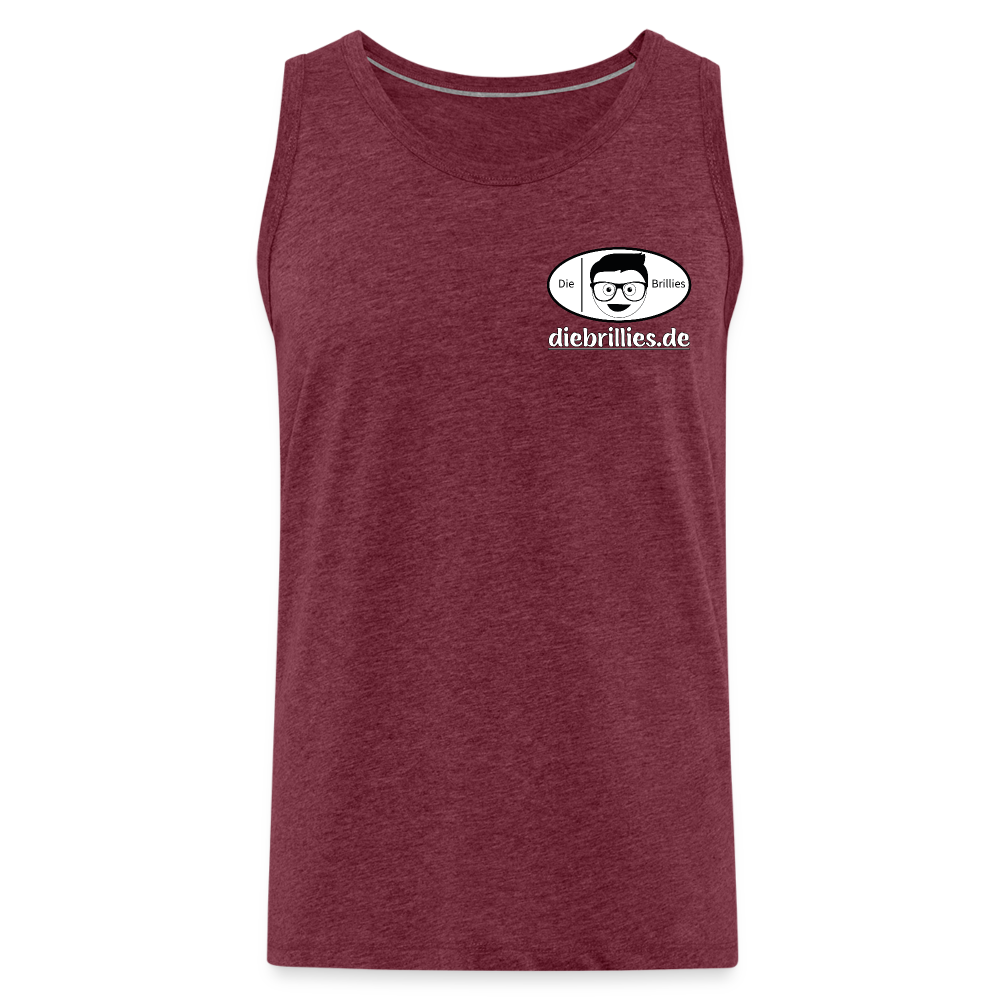 Die Brillies Fanedition - Männer Tank Top - Bordeauxrot meliert