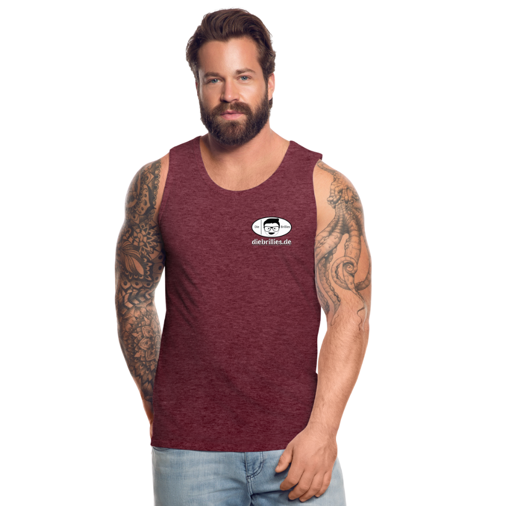 Die Brillies Fanedition - Männer Tank Top - Bordeauxrot meliert