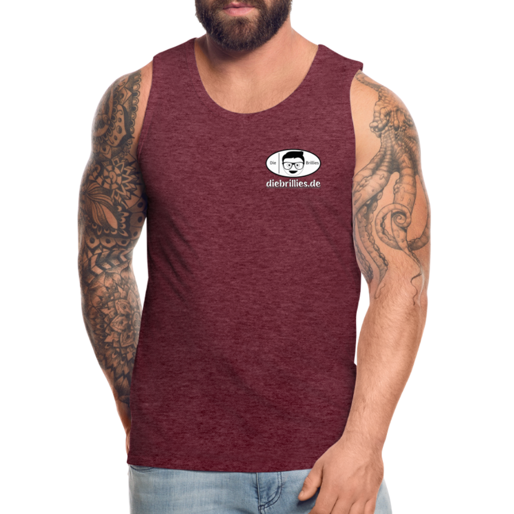 Die Brillies Fanedition - Männer Tank Top - Bordeauxrot meliert