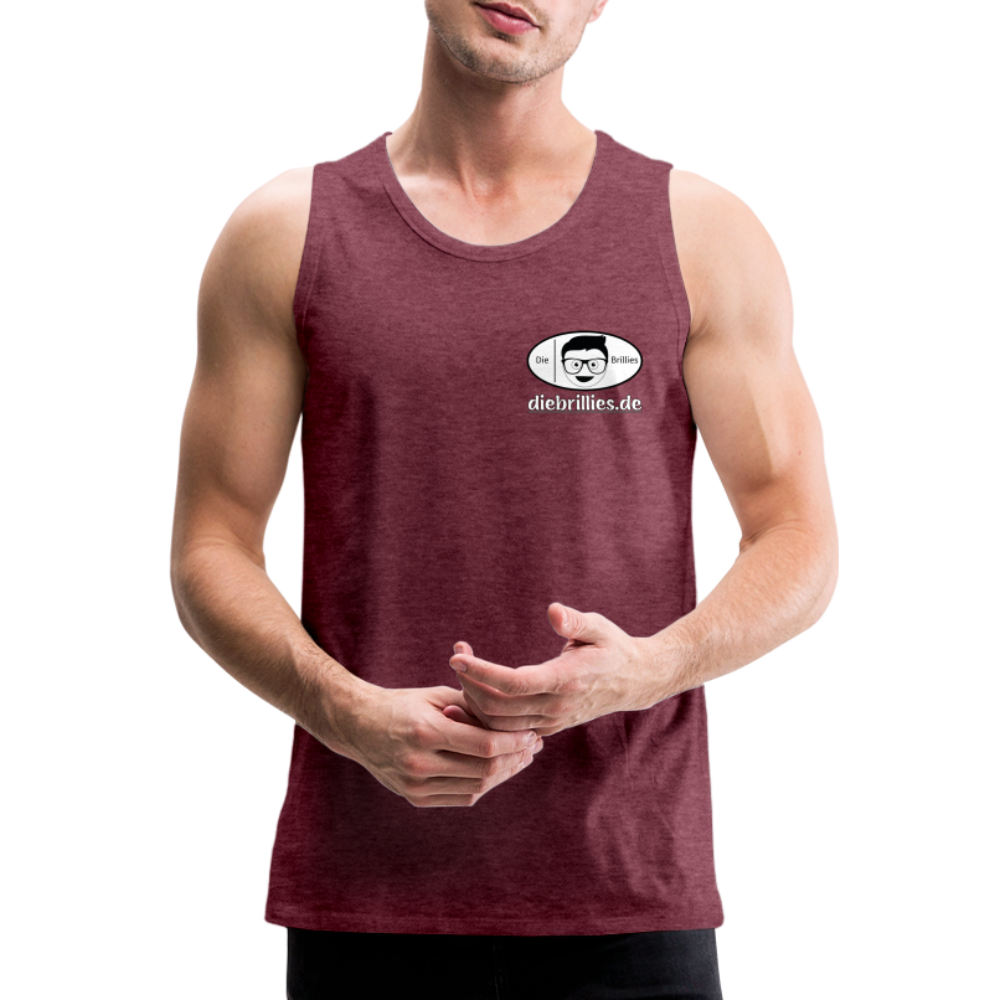 Die Brillies Fanedition - Männer Tank Top - Bordeauxrot meliert