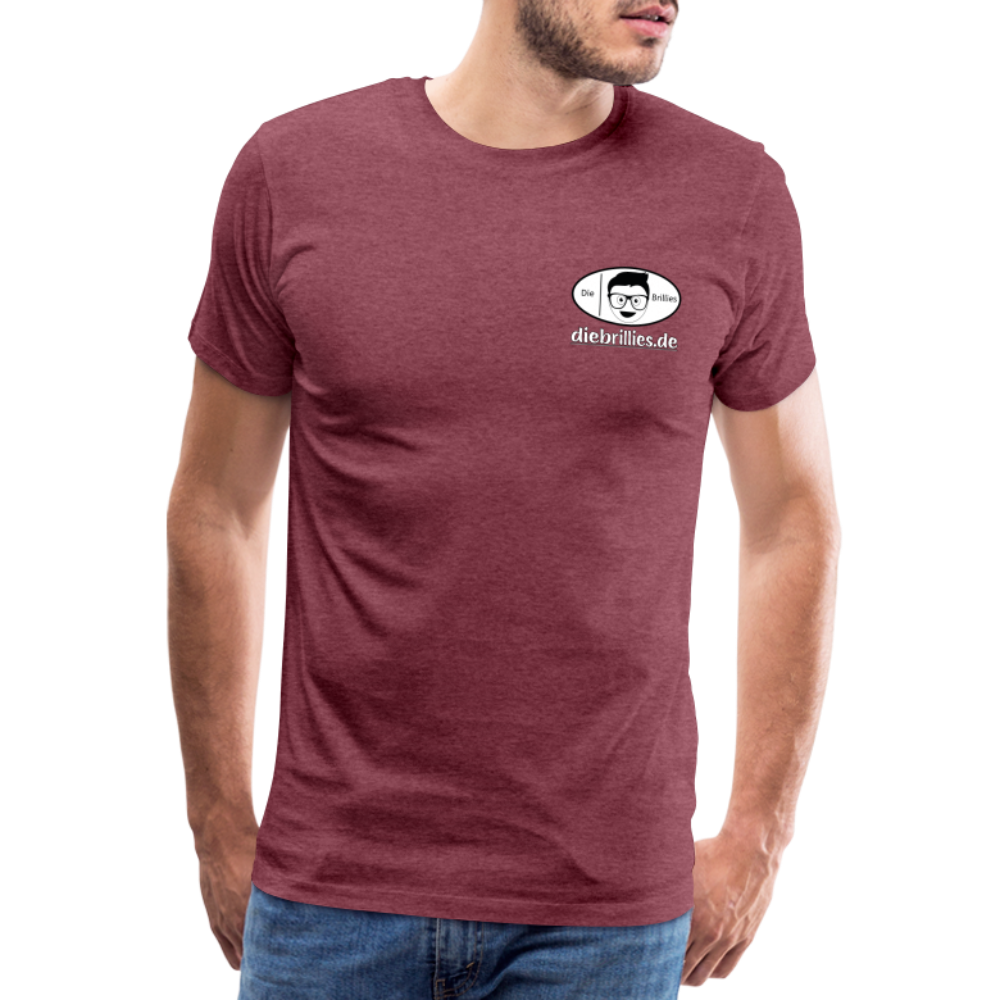 Die Brillies Fanedition - Männer Premium T-Shirt - Bordeauxrot meliert