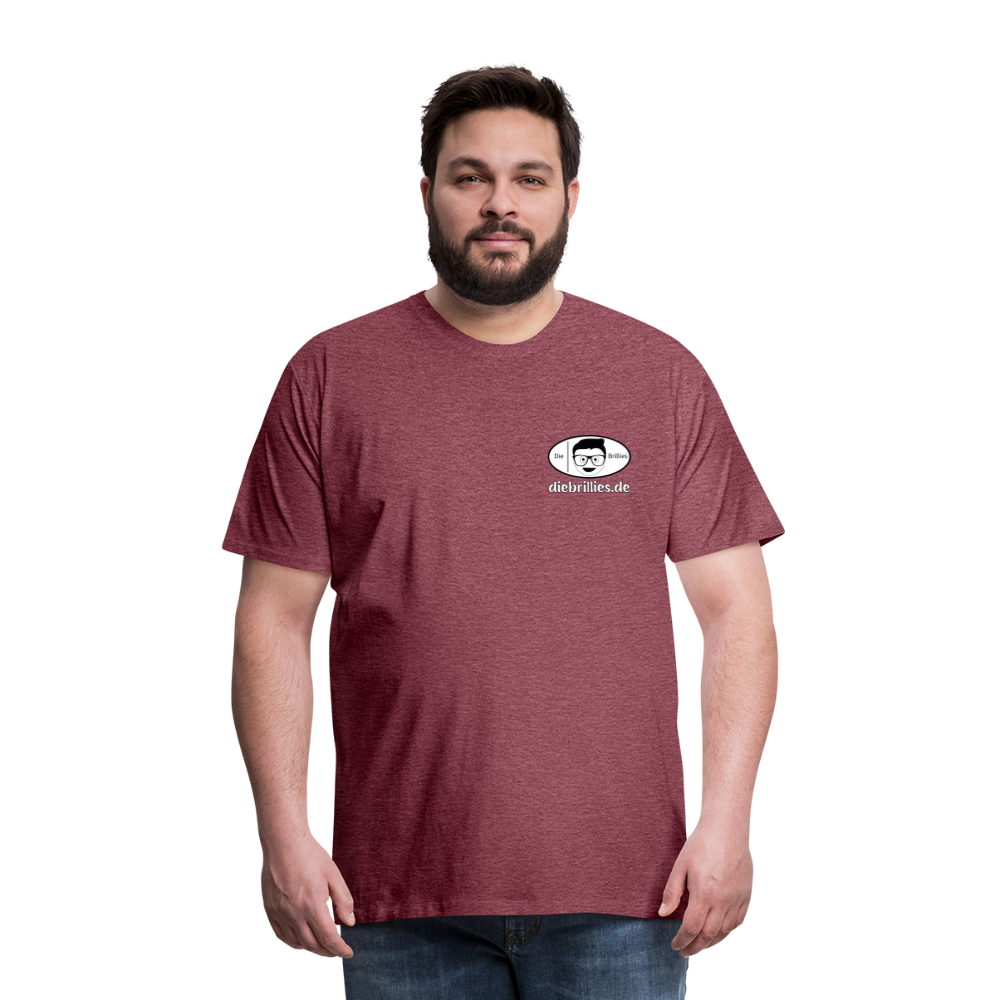 Die Brillies Fanedition - Männer Premium T-Shirt - Bordeauxrot meliert