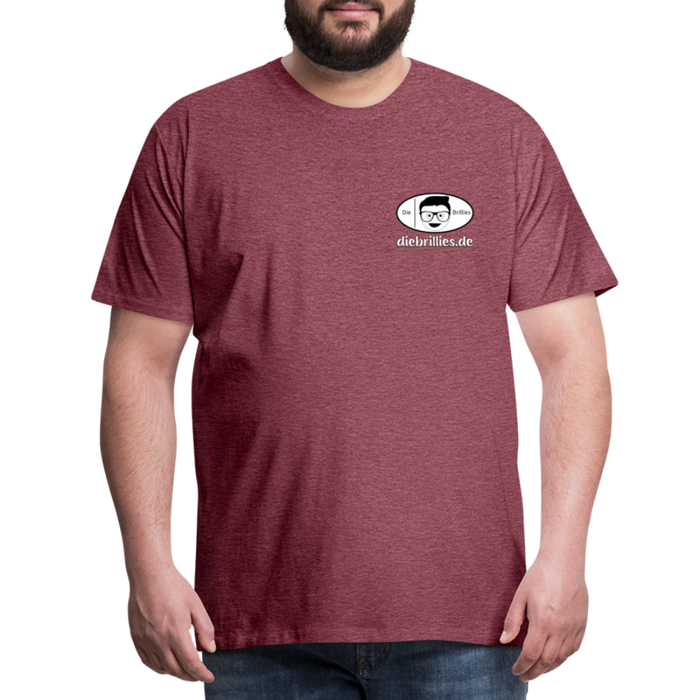 Die Brillies Fanedition - Männer Premium T-Shirt - Bordeauxrot meliert