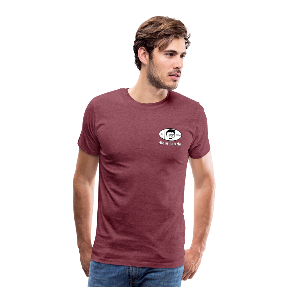 Die Brillies Fanedition - Männer Premium T-Shirt - Bordeauxrot meliert