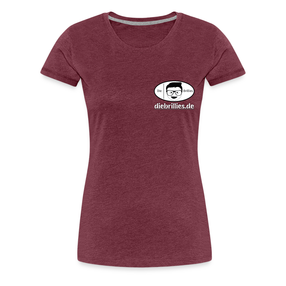 Die Brillies Fanedition - Frauen T-Shirt - Bordeauxrot meliert