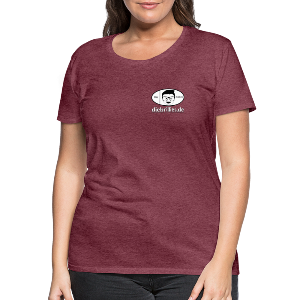Die Brillies Fanedition - Frauen T-Shirt - Bordeauxrot meliert
