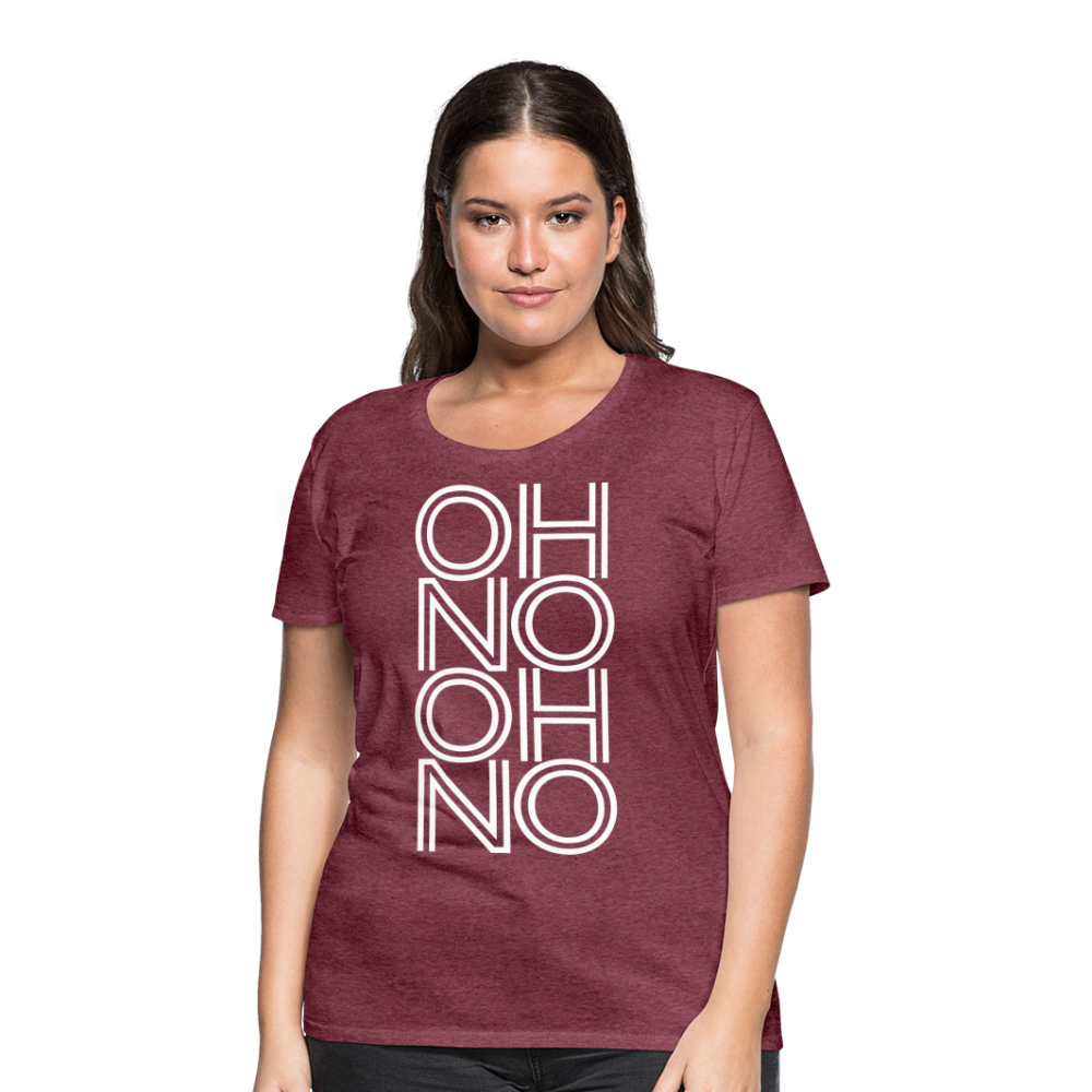 OH NO - Frauen T-Shirt - Bordeauxrot meliert