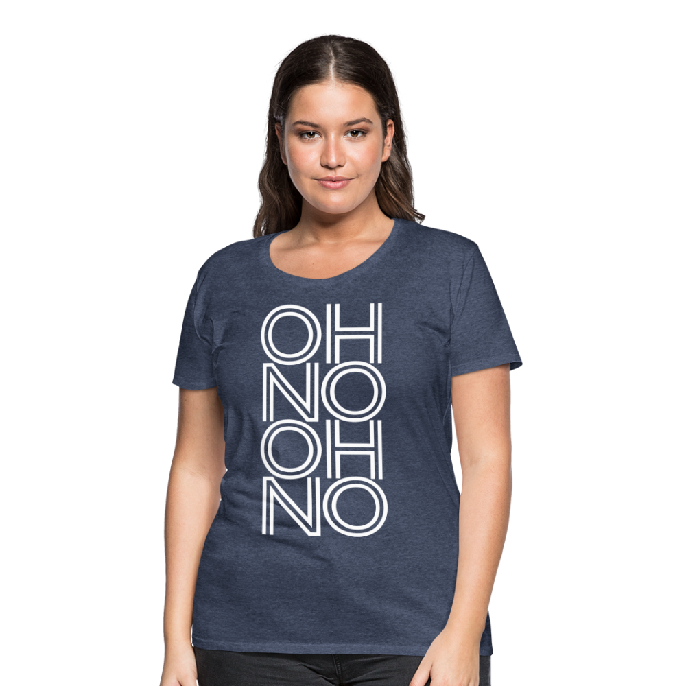 OH NO - Frauen T-Shirt - Blau meliert