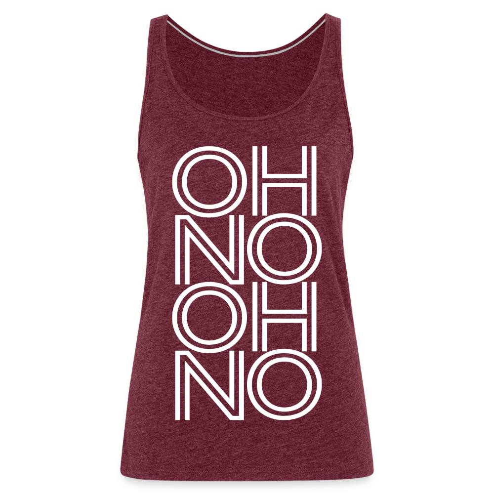 OH NO - Frauen Tank Top - Bordeauxrot meliert