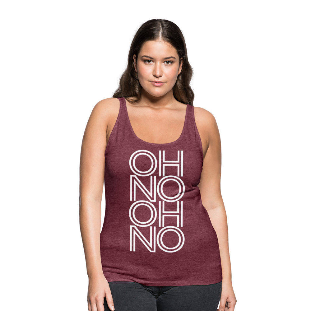 OH NO - Frauen Tank Top - Bordeauxrot meliert