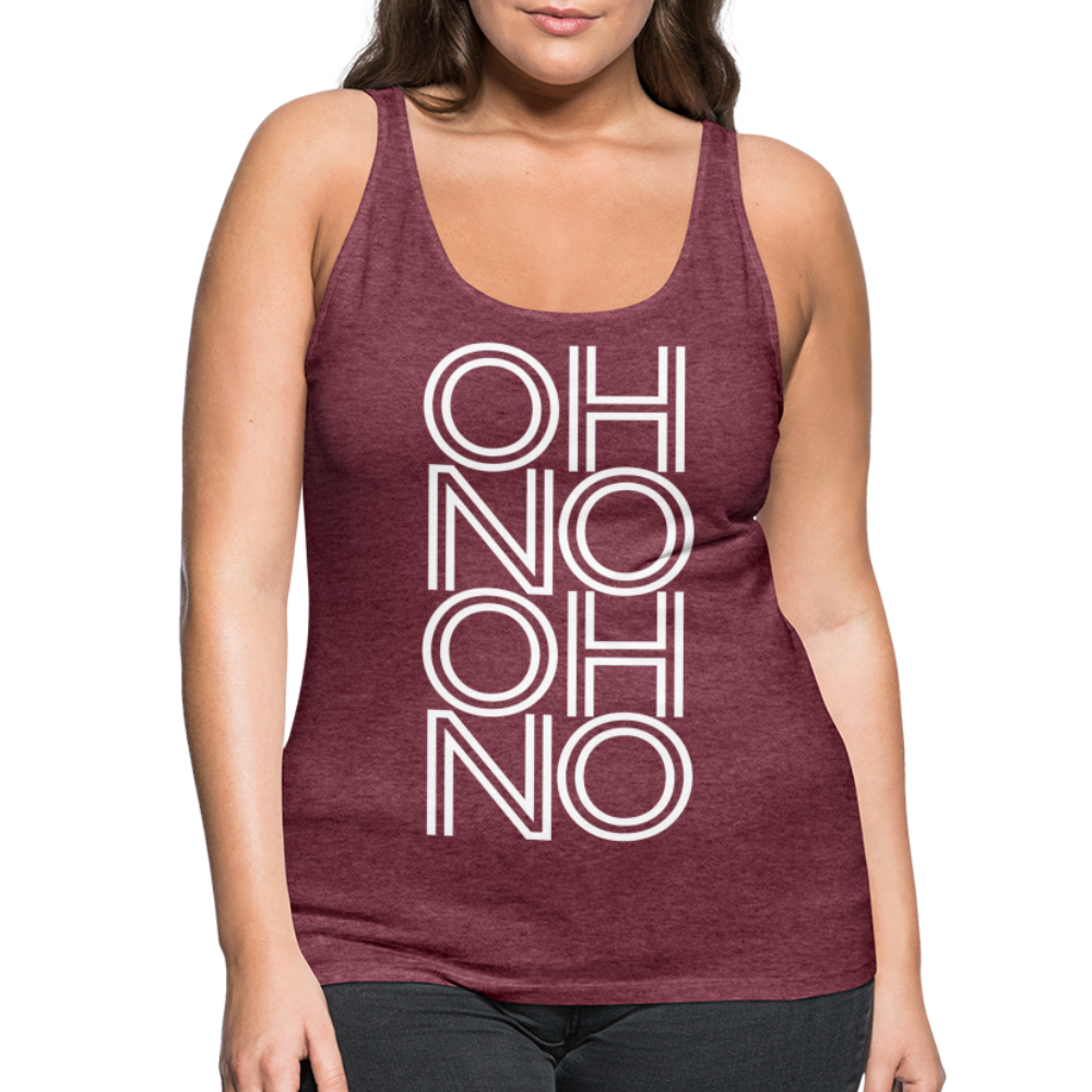 OH NO - Frauen Tank Top - Bordeauxrot meliert