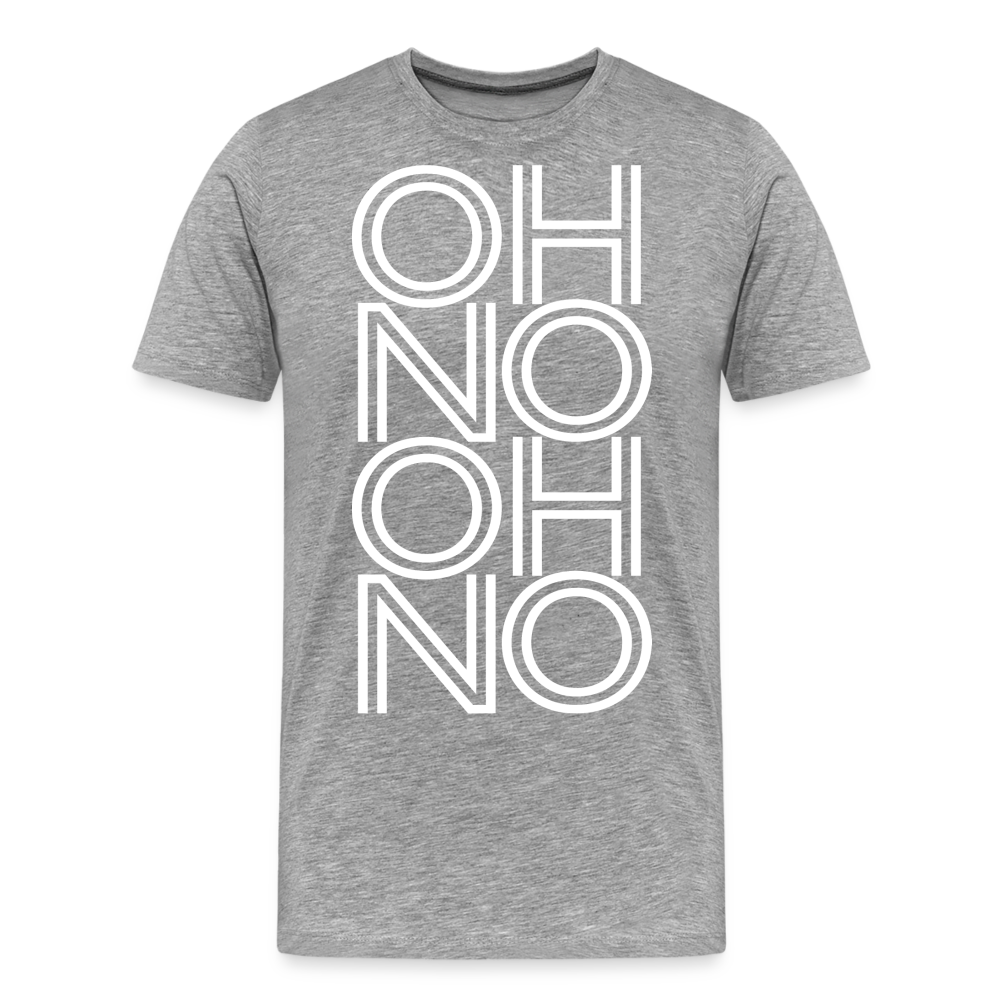 OH NO - Männer T-Shirt - Grau meliert
