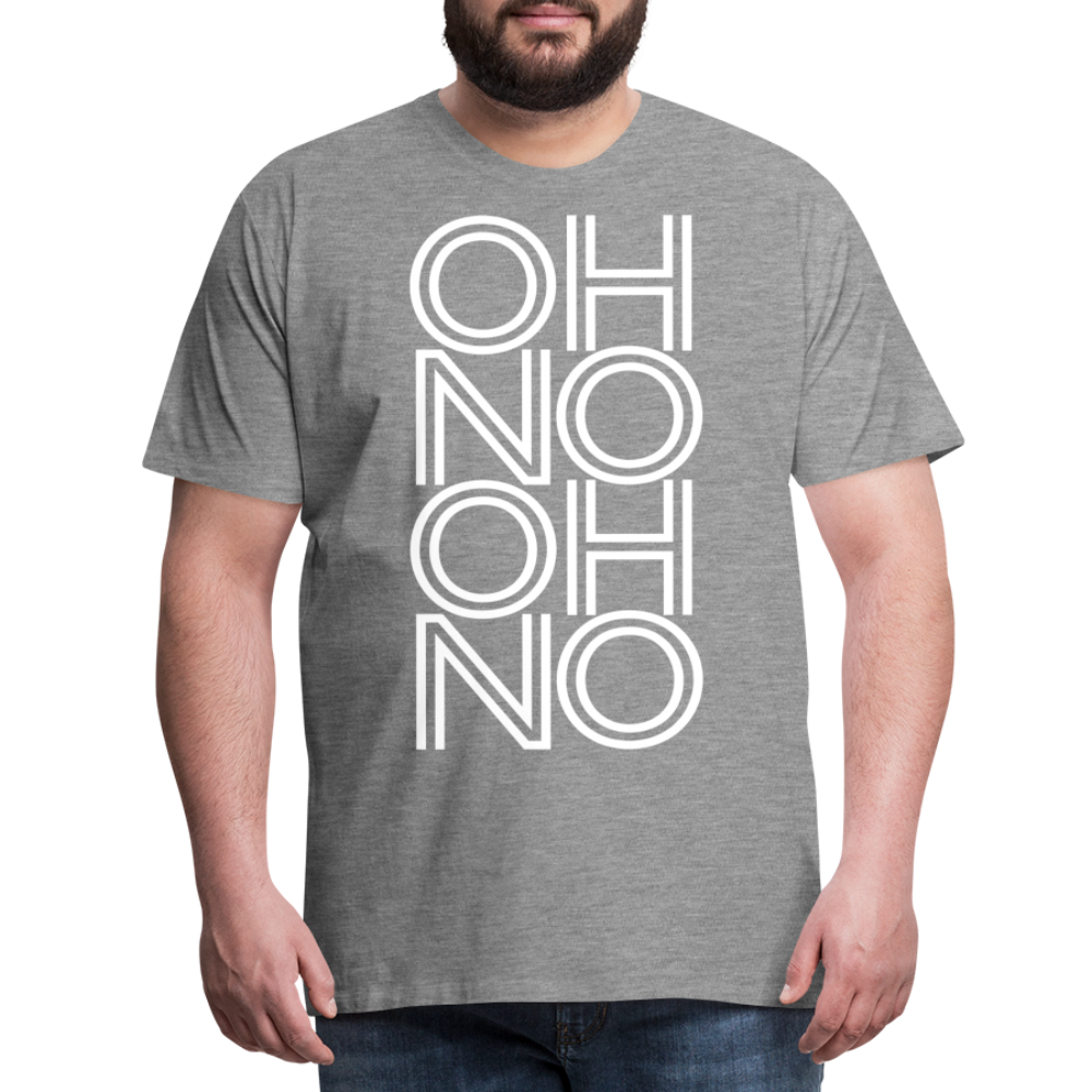 OH NO - Männer T-Shirt - Grau meliert
