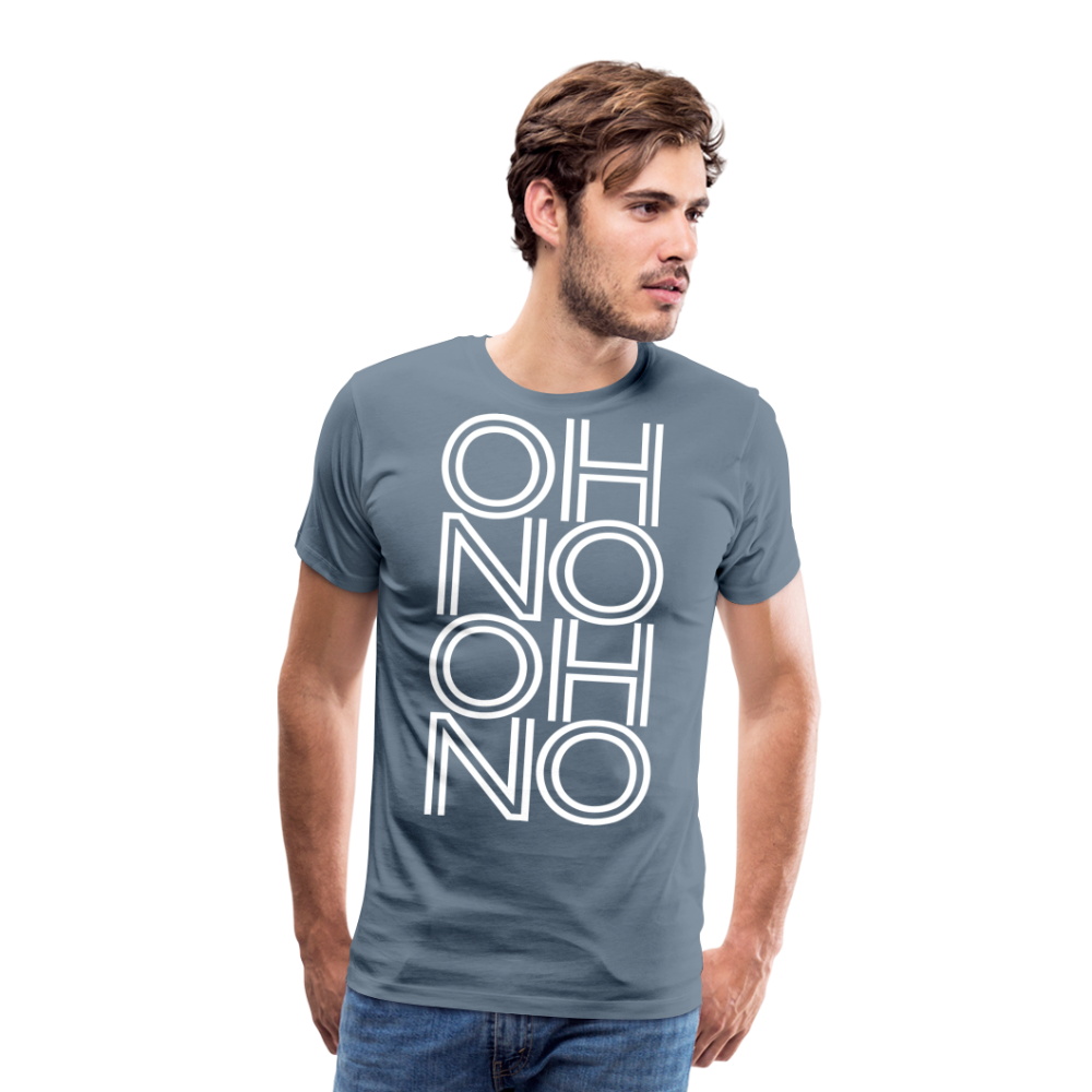 OH NO - Männer T-Shirt - Blaugrau