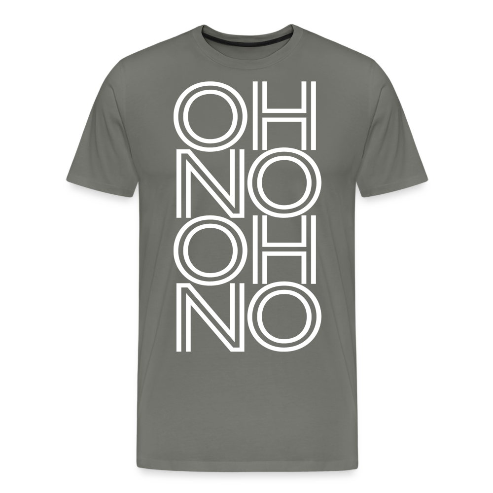 OH NO - Männer T-Shirt - Asphalt