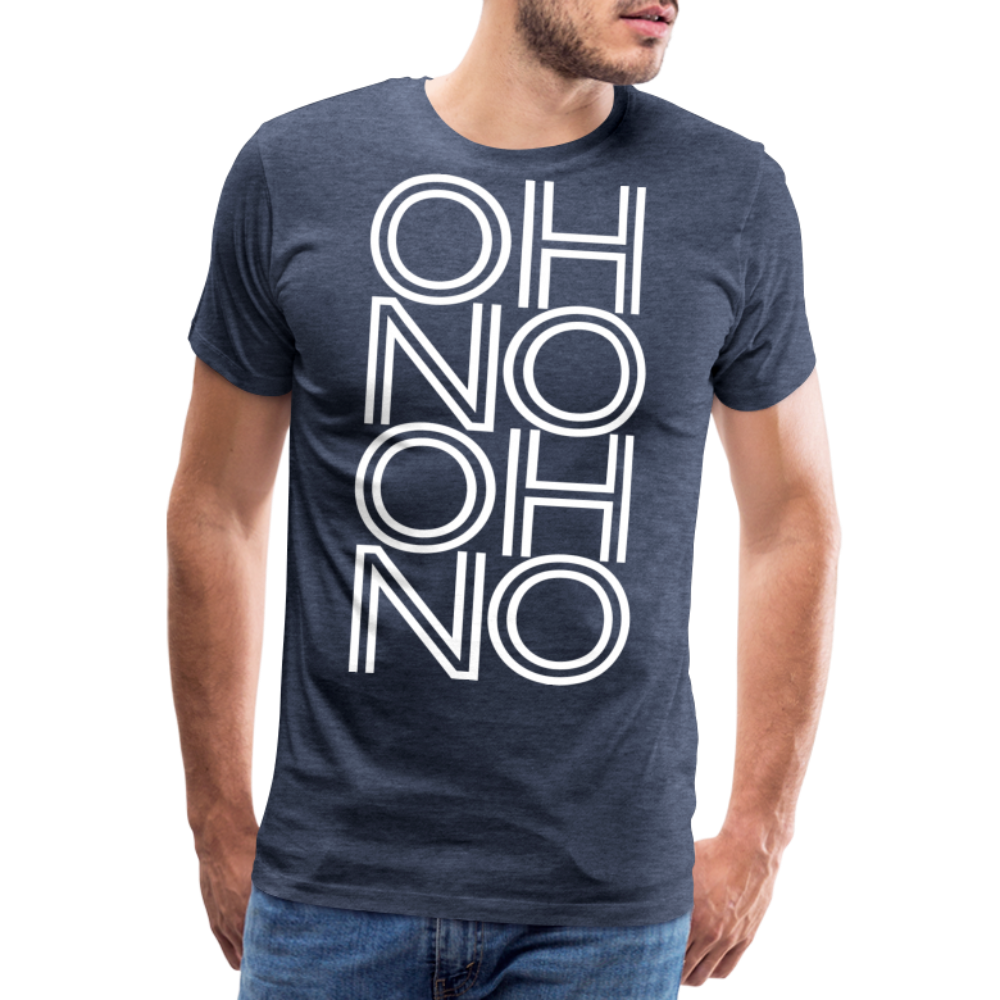 OH NO - Männer T-Shirt - Blau meliert