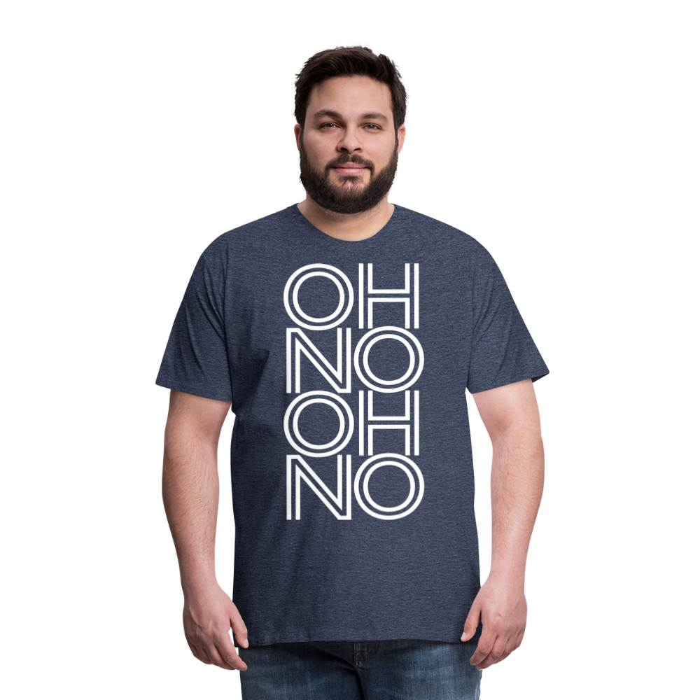 OH NO - Männer T-Shirt - Blau meliert