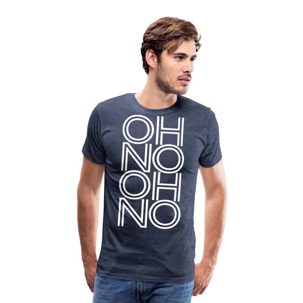 OH NO - Männer T-Shirt - Blau meliert