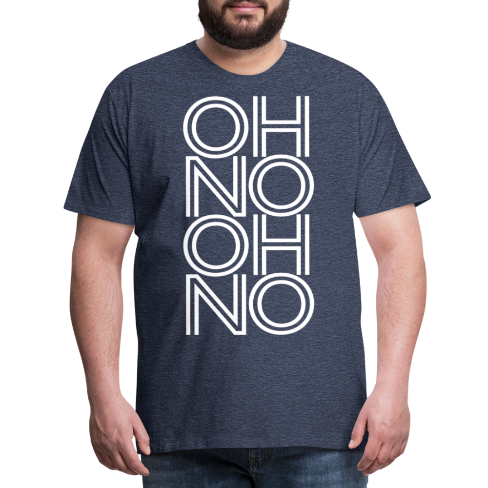 OH NO - Männer T-Shirt - Blau meliert