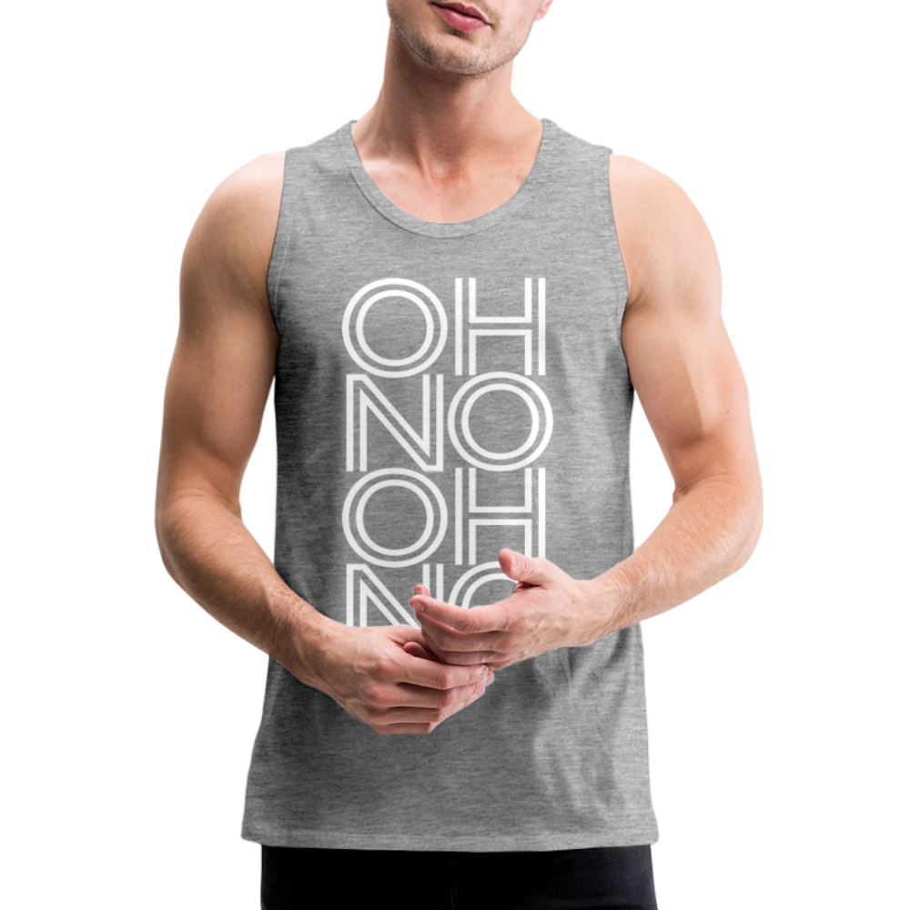 OH NO - Männer Tank Top - Grau meliert
