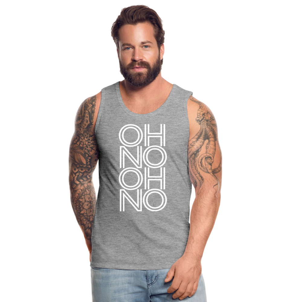OH NO - Männer Tank Top - Grau meliert